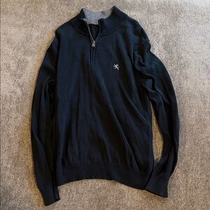 Express Men's Black Quarter-Zip Sweater